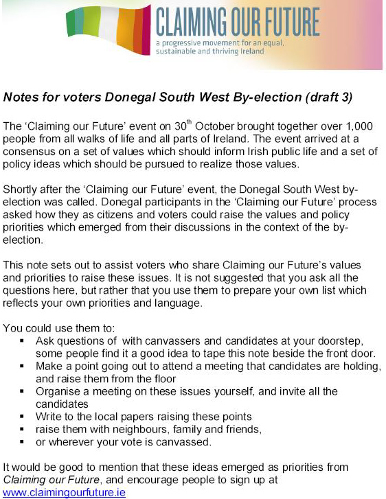 claimingourfutureDonegalSW1