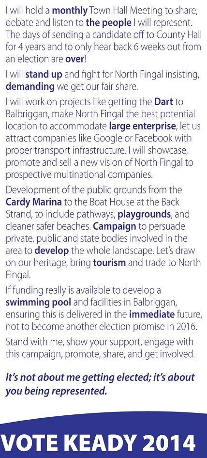 Niall Keady press release